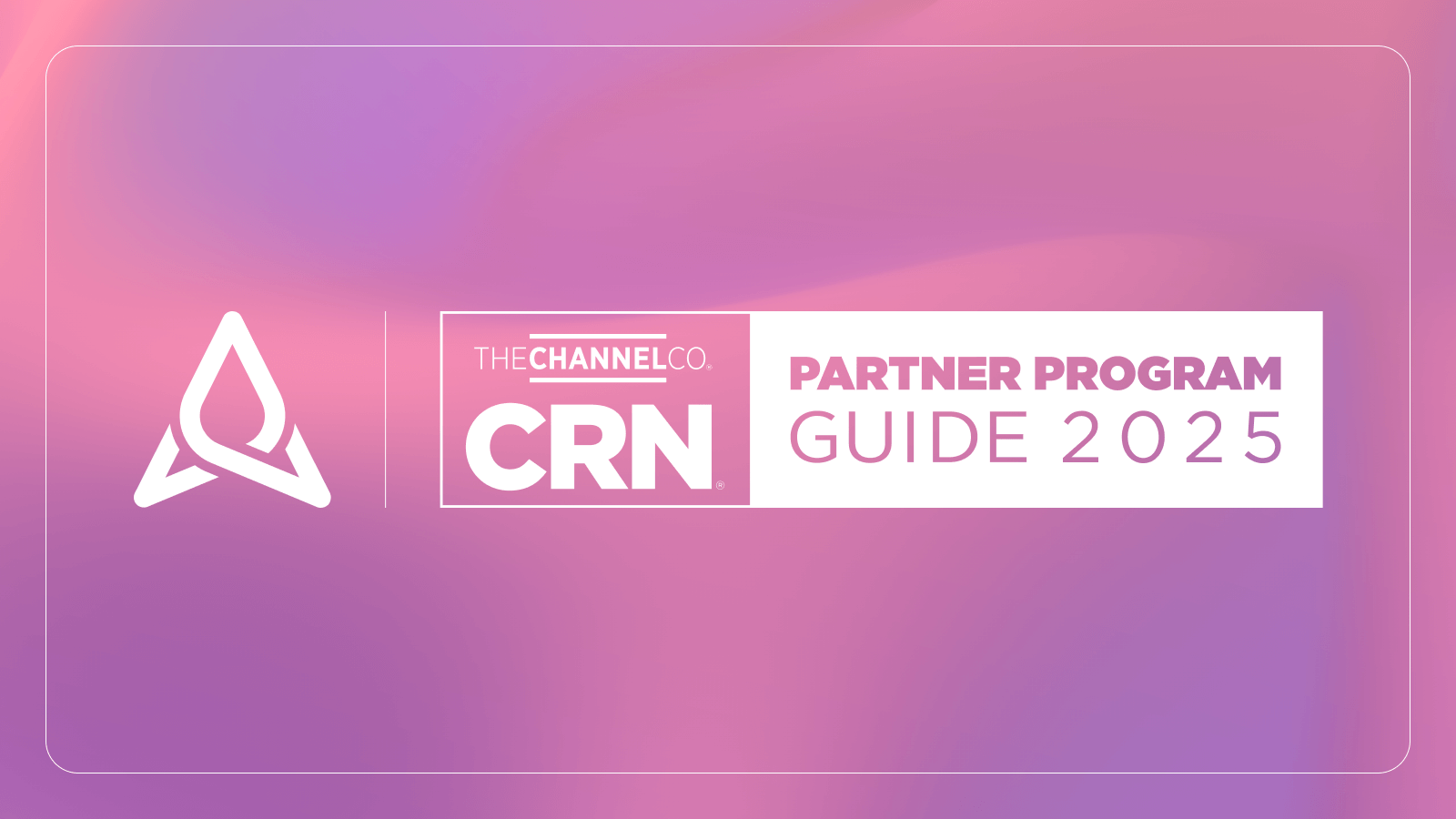 CRN Partner Program Guide 2025 badge with The Channel Company and abstract gradient background
